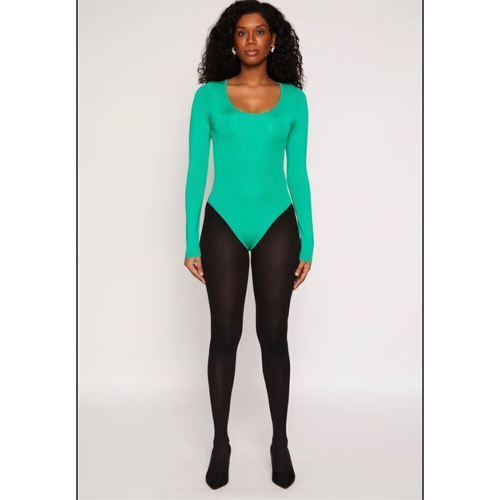 Grass Green Long Sleeve Bodysuit